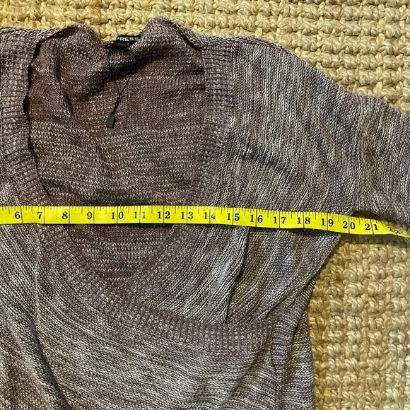 Express S Purple Knit Wrap Front Cross Sweater - Picture 8 of 8